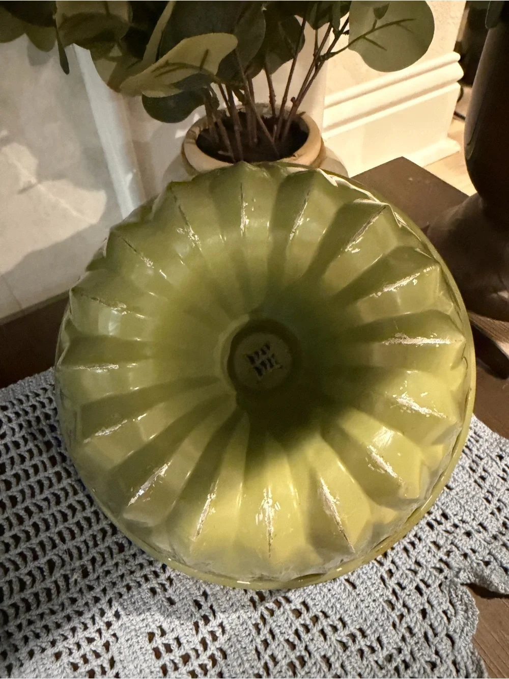 VINTAGE AVOCADO GREEN ALUMINUM NON-STICK 10
